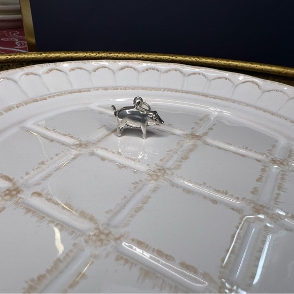 Sterling Silver Pig Charm Pendant 925 - Picture 5 of 6